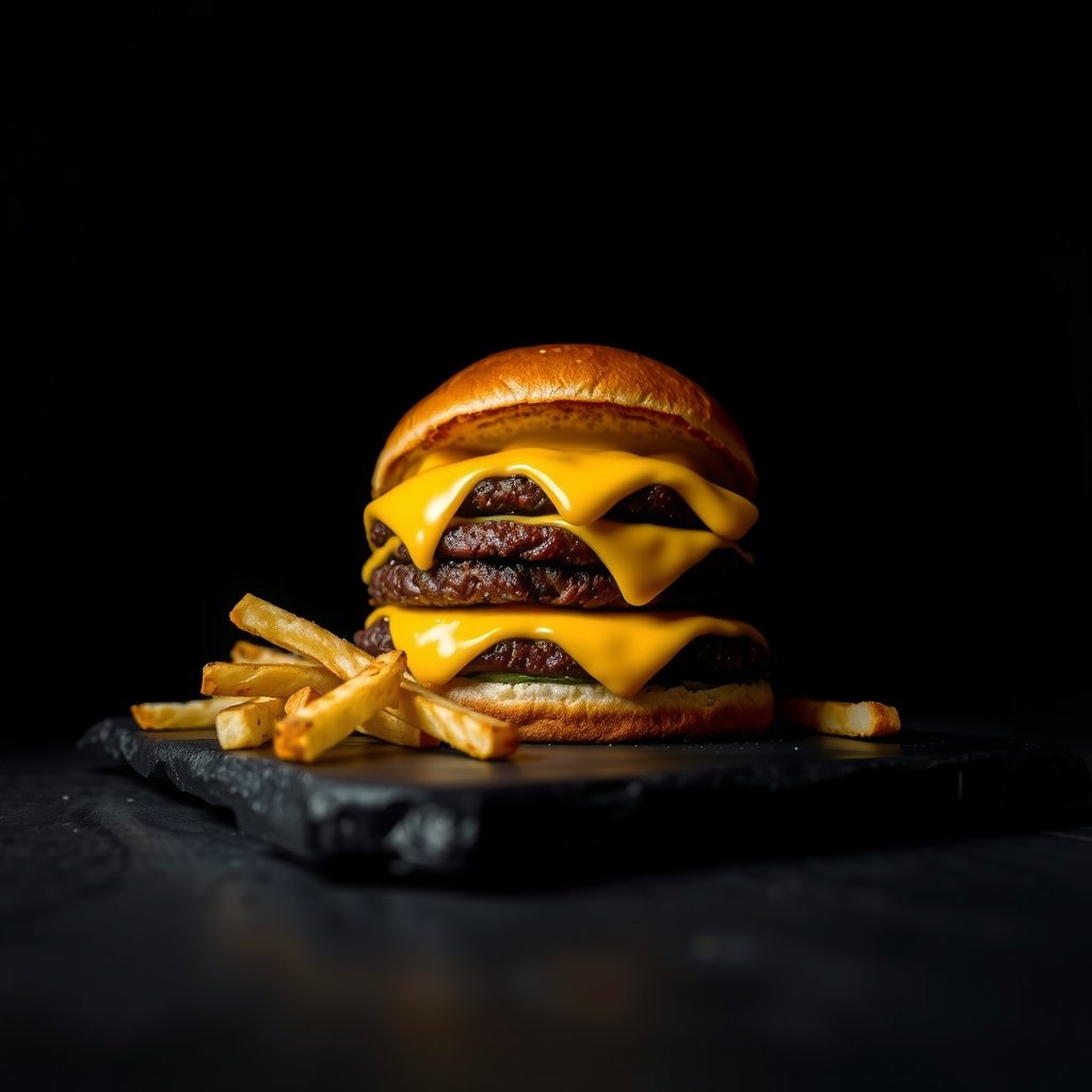A smash burger and fries from Eat What You Love, Lose What You Don't