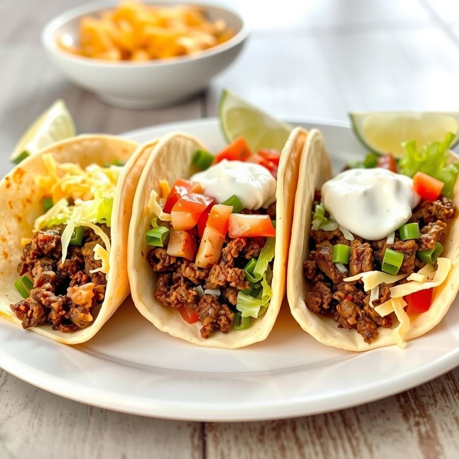 Ground beef tacos